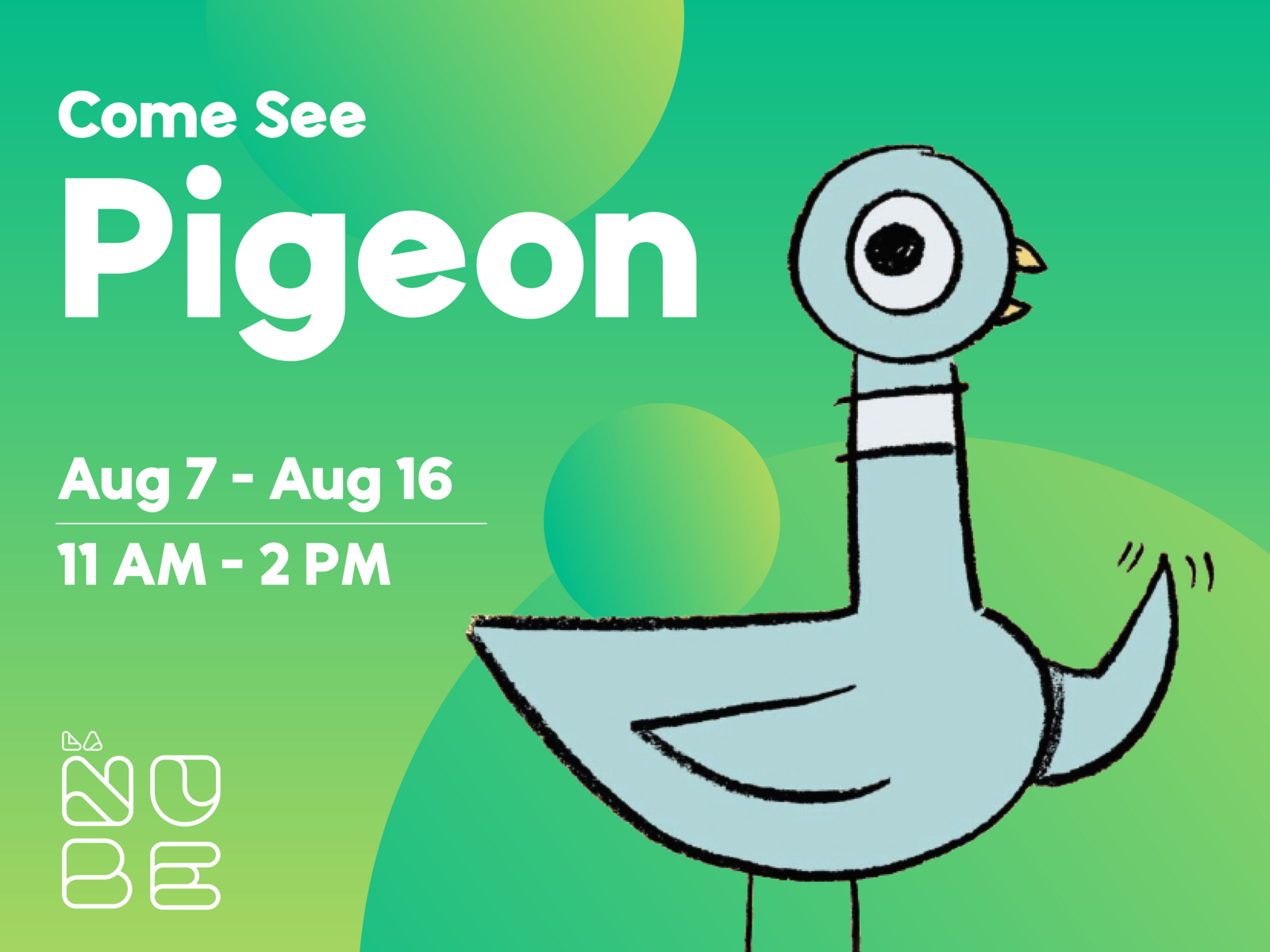 Pigeon visits La Nube!