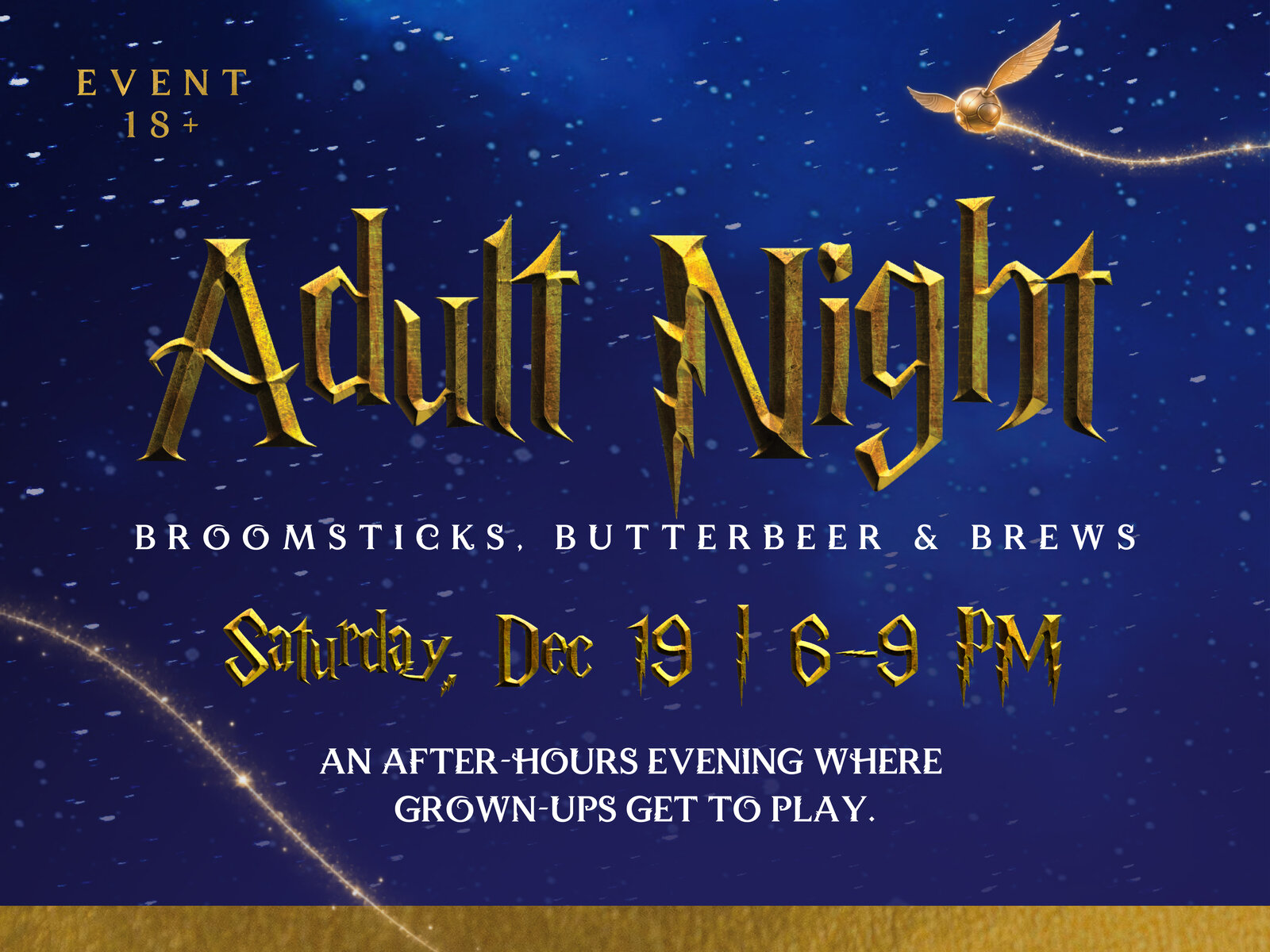 Adult Night @ La Nube: Broomsticks, Butterbeer, & Brews (18+ Only)